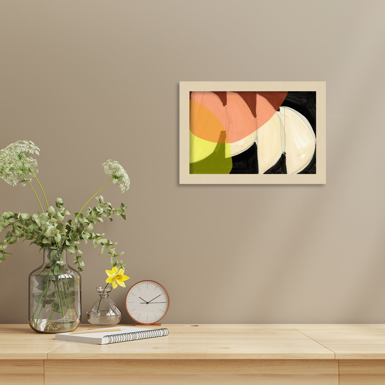 Gilpin "Four Semi Moons I" Print, Brown, 9" H x 13" W