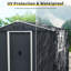 Remise de rangement extérieure en métal 8 pi x 4 pi avec fenêtre et fondation en métal pour la cour, le patio et la pelouse