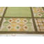 Tapis vintage suédois vert / jaune à tissage plat Mid-20Th Century 5 pi 4 po x 8 pi 2 po Vintage