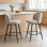 360°Swivel Barstool Counter Height Barstools with Back