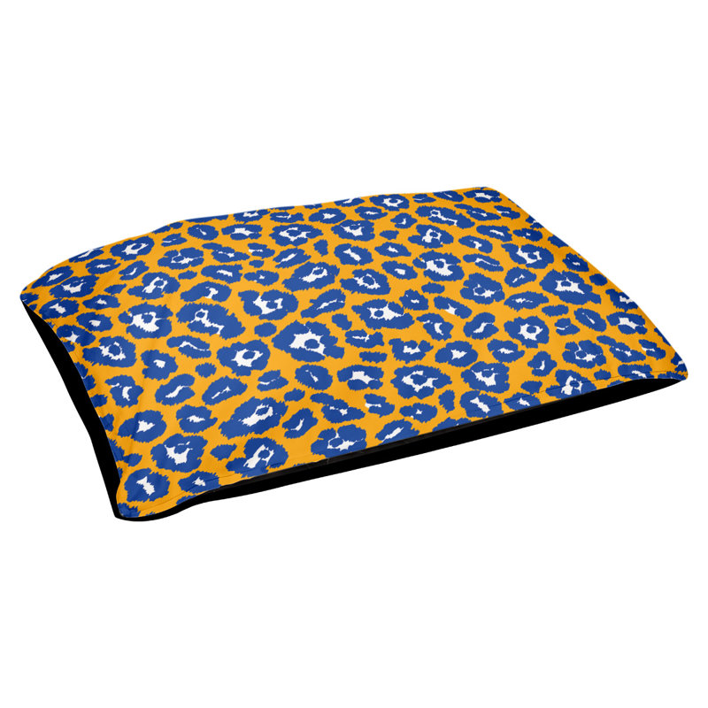 Coussin d'extérieur Indianapolis, Petit (l 18 po x P 28 po x H 4 po), Doré / blanc / bleu