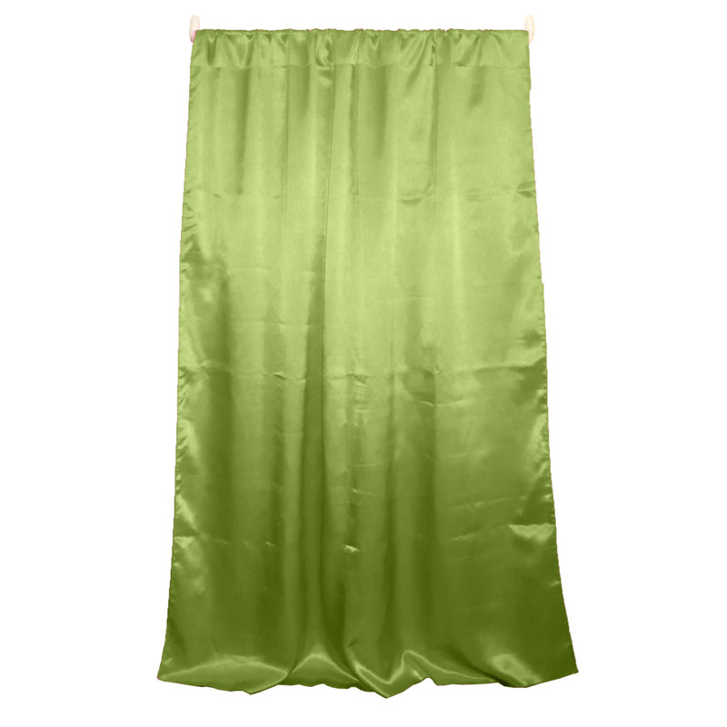 Panneau de rideau semi-transparent en polyester Dafni, L 58 po x L 72 po, Vert lime