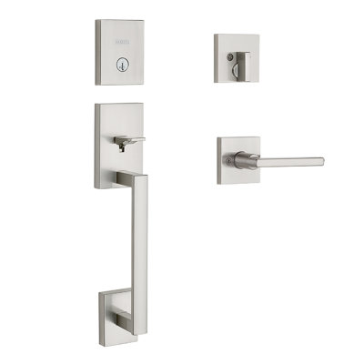 Ensemble de poignées avec pêne dormant, poignée de porte et rosette Halifax San Clemente