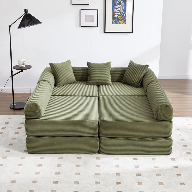 Canapé convertible pliant, Vert olive
