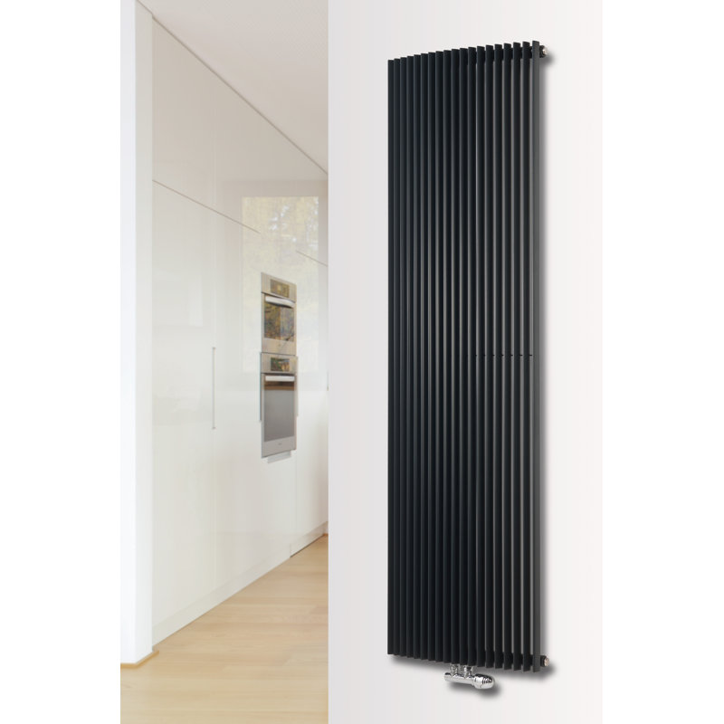 Andromeda Vertical Designer Radiator, 180 cm H x 43 cm W x 13 cm D, Anthracite