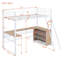 Lit mezzanine en métal avec 3 couches de tablettes et bureau en L-1842424908-1842424911