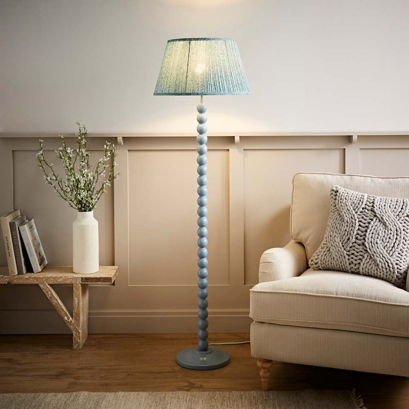 Accardi 150cm Matte Traditional Floor Lamp, Blue, No