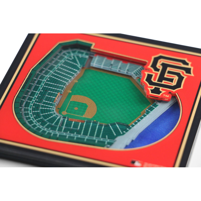 Acrylic Square 2 Piece Coaster Set, San Francisco Giants