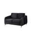 Causeuse moderne chic en velours noir Hadriano