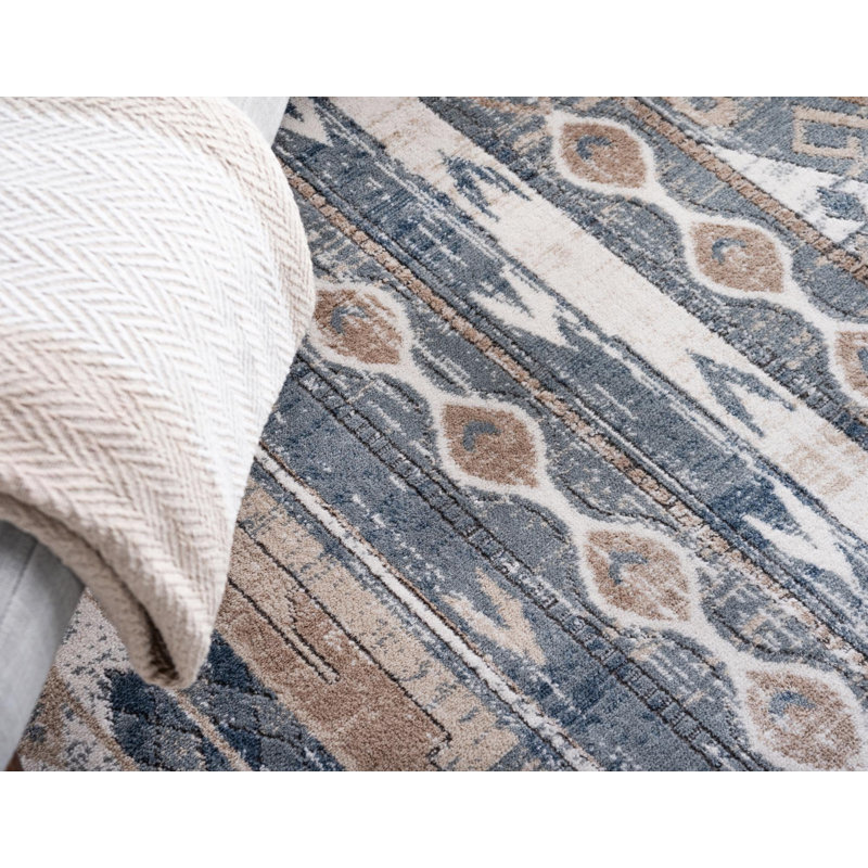 Tapis contemporain contemporain Wenden, Rond 5 pi 3 po