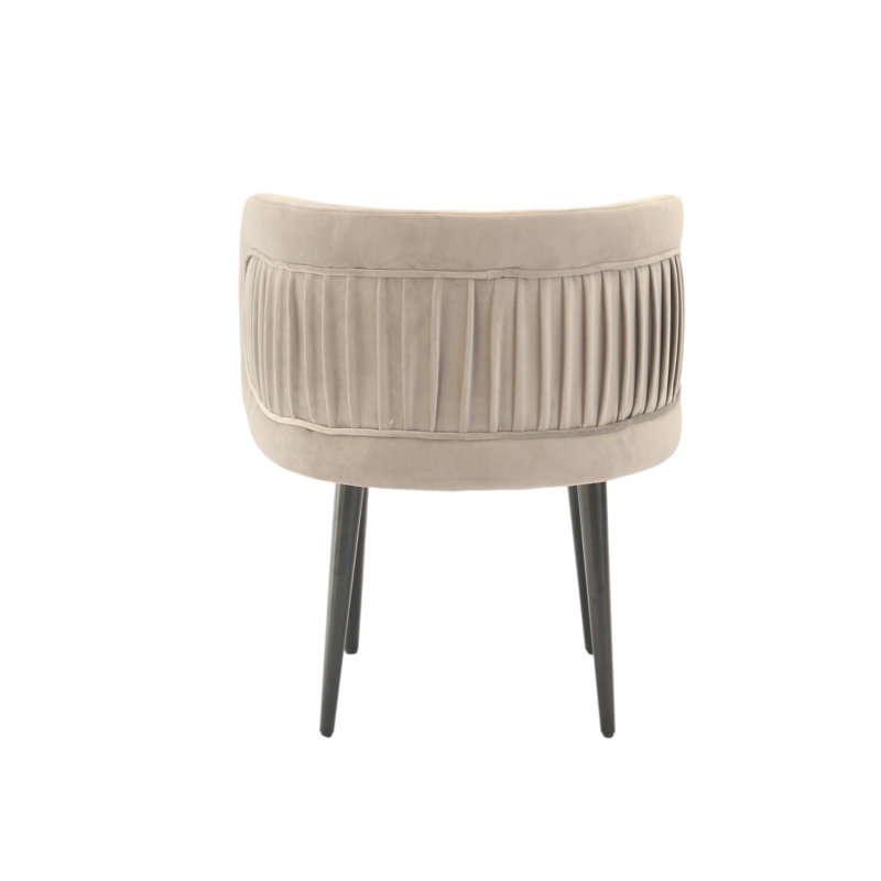 Fauteuil Tully, Velours gris
