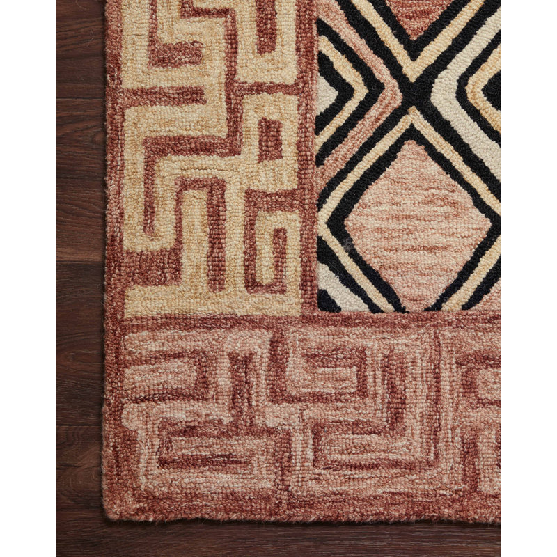 Buckhead Wool Geometric Indoor Rug, Square 1'6"