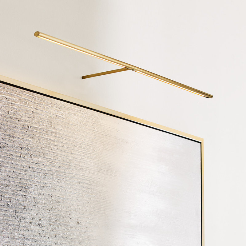 Plural Dimmable LED Wall Mounted Picture Light, Natural Brass