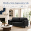 Fauteuil Morse en similicuir avec coussin d'assise capitonné et pieds en bois-866898908