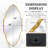 Oval Wall Mirror with Aluminum Frame, HD Tempered Glass, Mosaic Accent, Vertical/Horizontal Hanging, Shatter-Resistant for Bathroom Vanity, Living Room & Entryway-1174576385-1174576384
