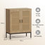  2 Door Tall Rattan Sideboard