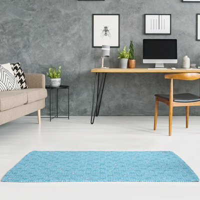 Tapis bleu baleines