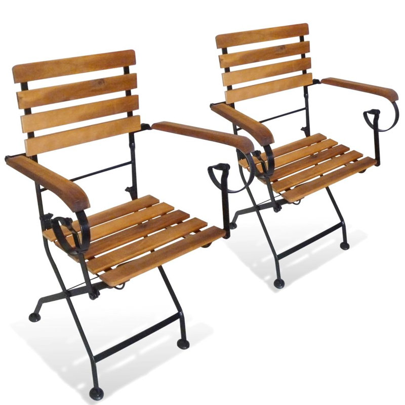 Mcdermott Folding Patio Dining Armchair with Cushion