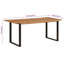 Sheatown Acacia Solid Wood Top Metal Base Dining Table-2039810279