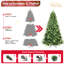 Arbre de Noël classique de 9 pi, 3509 extrémités en PE + branches, construction à charnières réaliste, support en métal stable, apparence corsée, poids du colis, arbre de décoration avec branches pour un effort sans effort