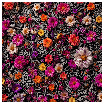 Colorful Floral Paisley Wall Tapestry - Flowers Wall Decor