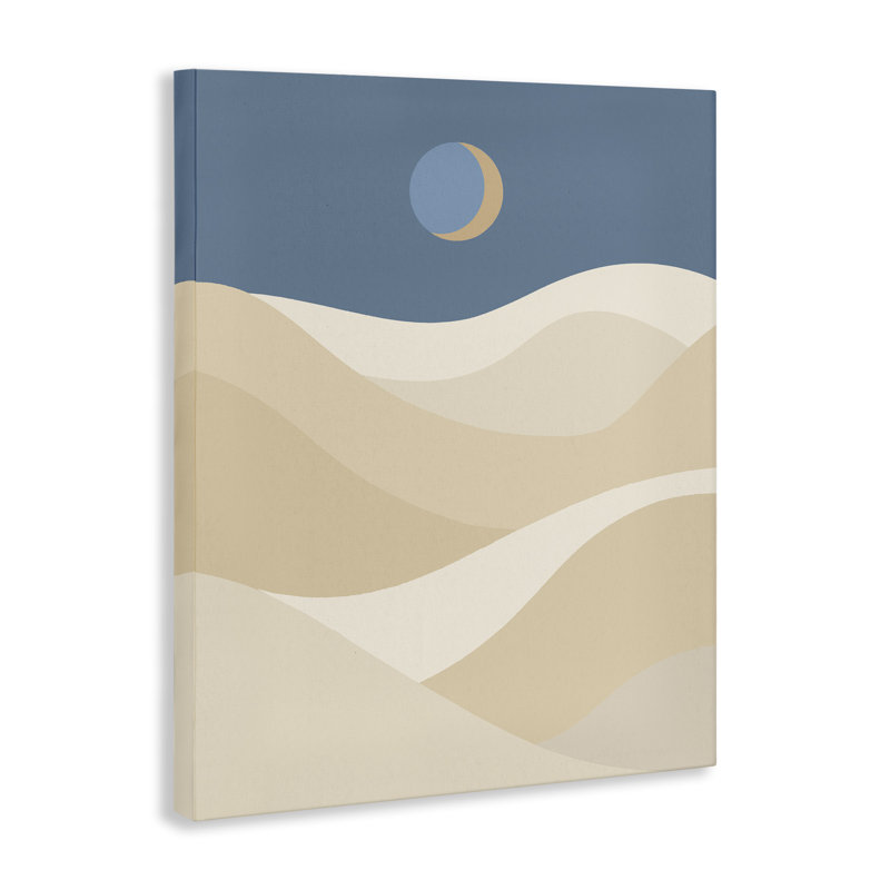 Art mural sur toile Crescent Moon over Dunes par Daphne Polselli bp-853_CN, H 20 po x l 16 po