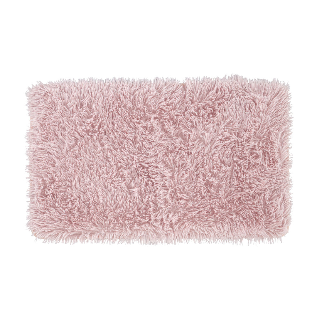 Cuddly Faux Fur Rectangle Bath Mat