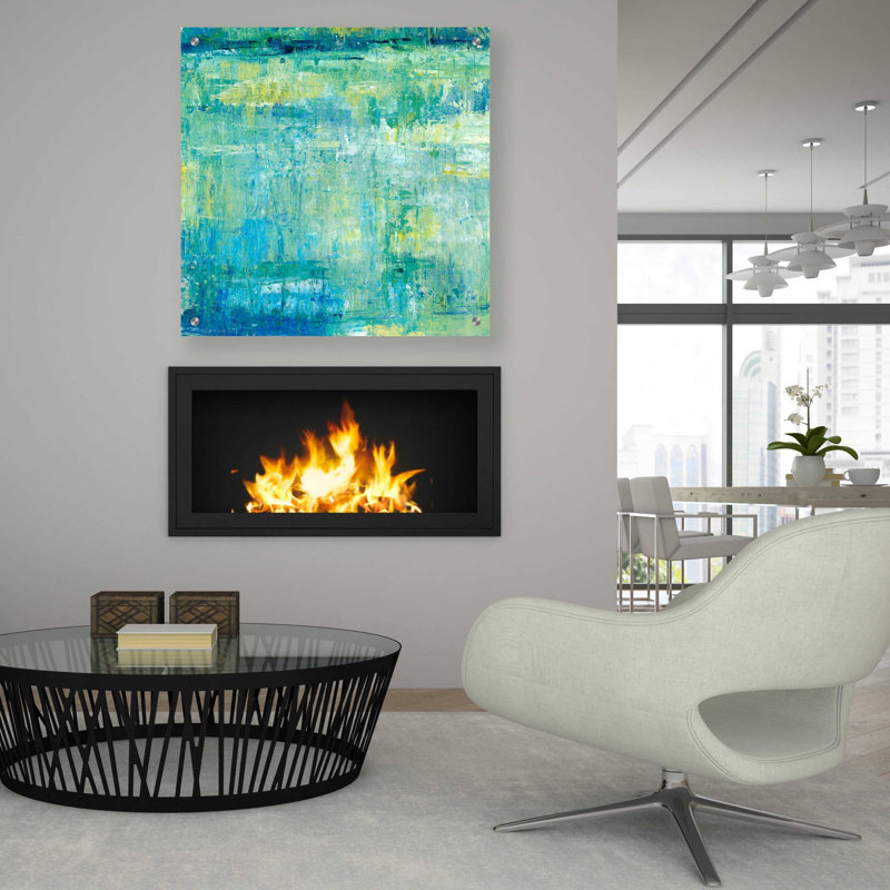 «Water Reflection I» par Tim O'Toole, art mural en verre acrylique, H 36 po x l 36 po x P 0,2 po