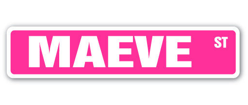 Plaque de rue Maeve en plastique robuste 4 po x 18 po