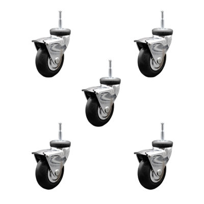 Hooded Neoprene Rubber Grip Ring Stems with Brake Set 5