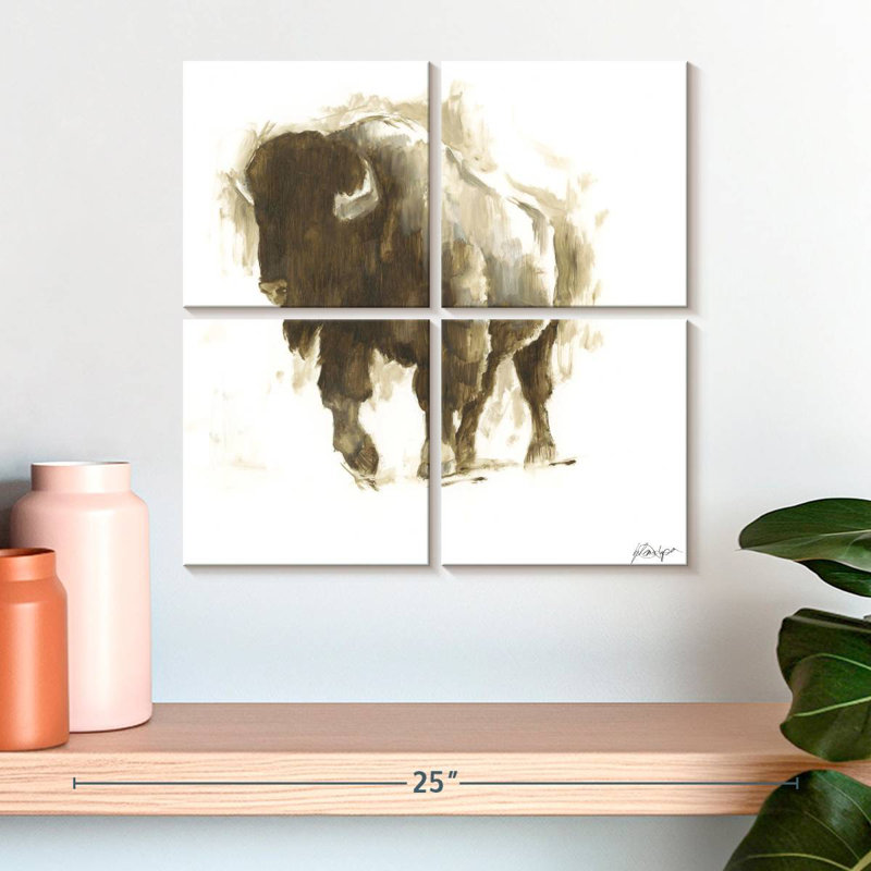 Bison rustique Brampt II, H 18 po x l 18 po