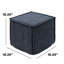 Repose-pieds Hampton Square - bleu orageux-1836886353