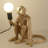 Modern Metallic Painted Monkey Design Table Lamp
