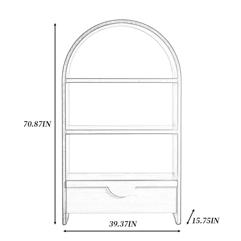 Medieval Display Shelf Bookcase