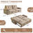 77" Convertible Sleeper Sofa with Pull-Out Bed, USB Ports & Side Pockets, Loveseat Couch for Living, Brown-1679393954