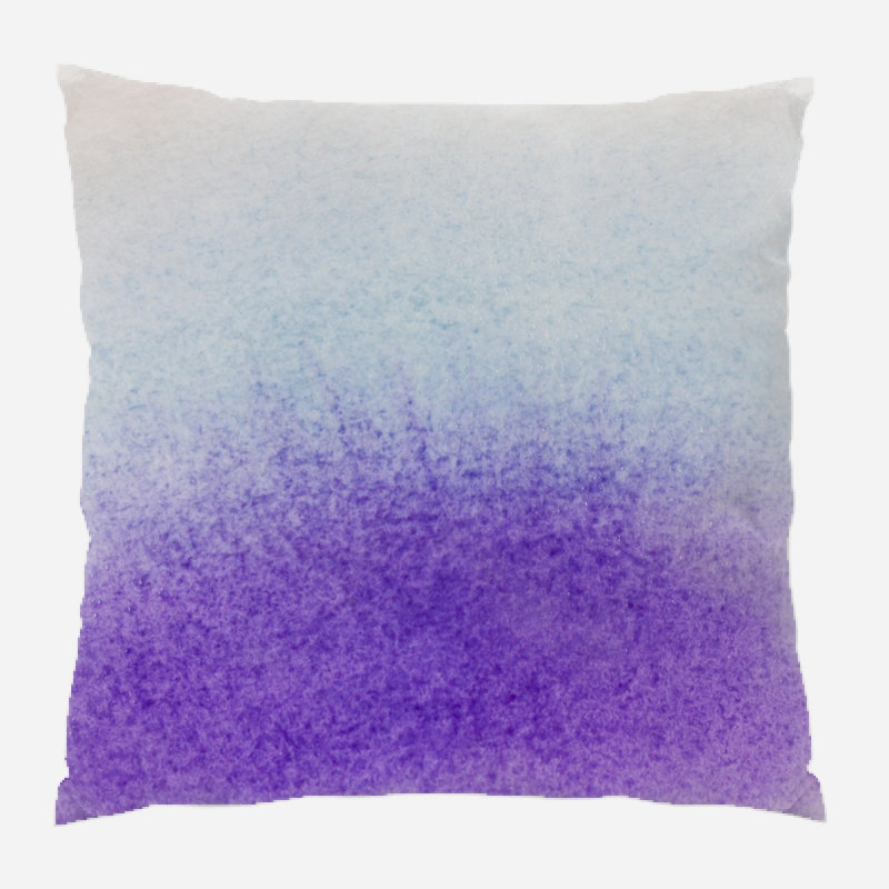 Coussin décoratif aquarelle Jenkinsburg, Microsuède, Intérieur