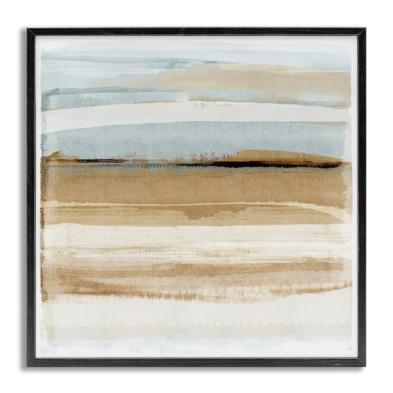 «Winter Sands Abstraction», estampe numérique encadrée par Flora Kouta, H 24 po x l 24 po, Estampe numérique Farmhouse