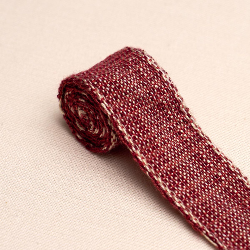 Ruban de tweed étroit, Rouge