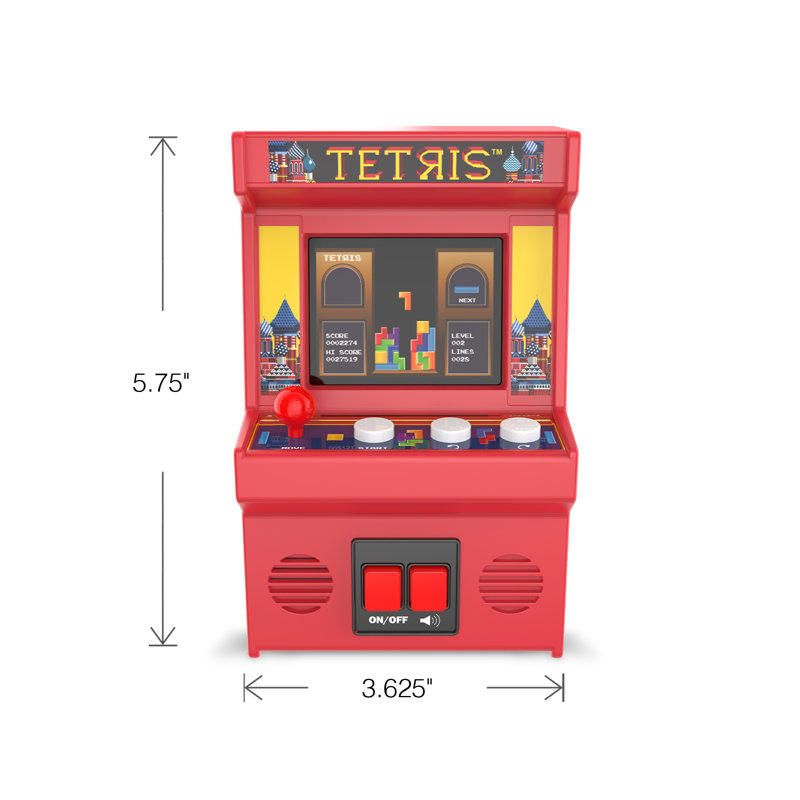Basic Fun - Mini Classic Tetris Handheld Arcade Machine
