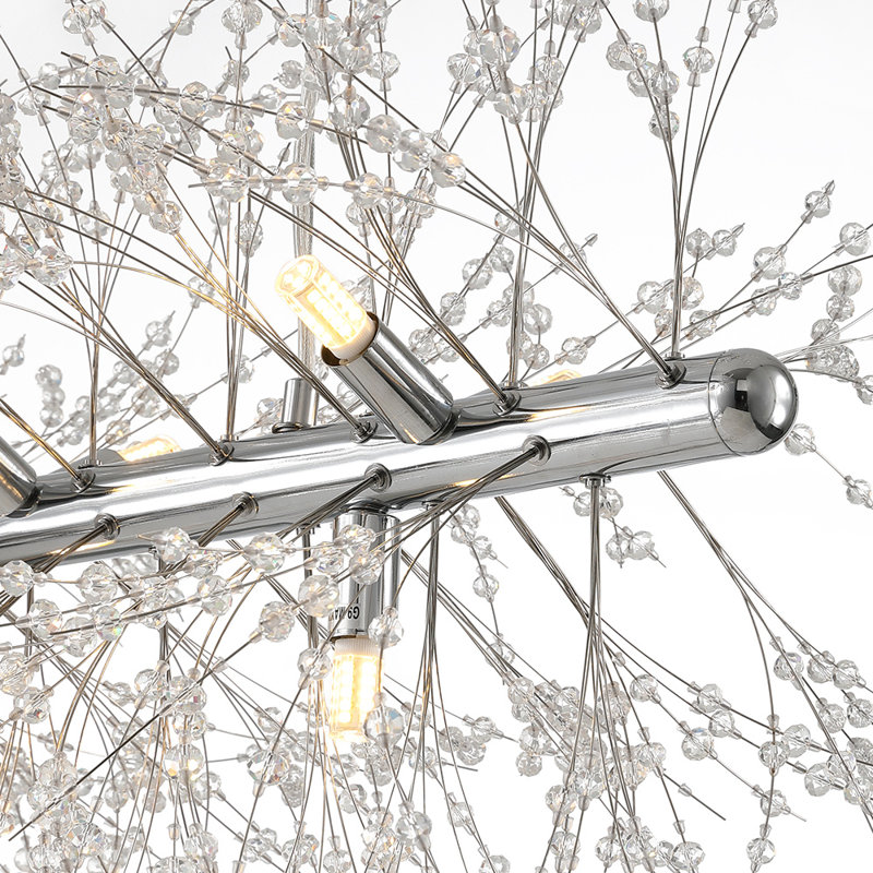 Adoniyah Dandelion 9-Light Modern Crystal Firework Chandelier