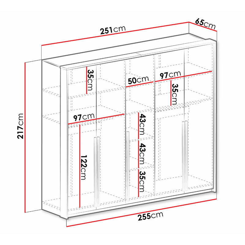 Manufactured Wood Wardrobe, Oak