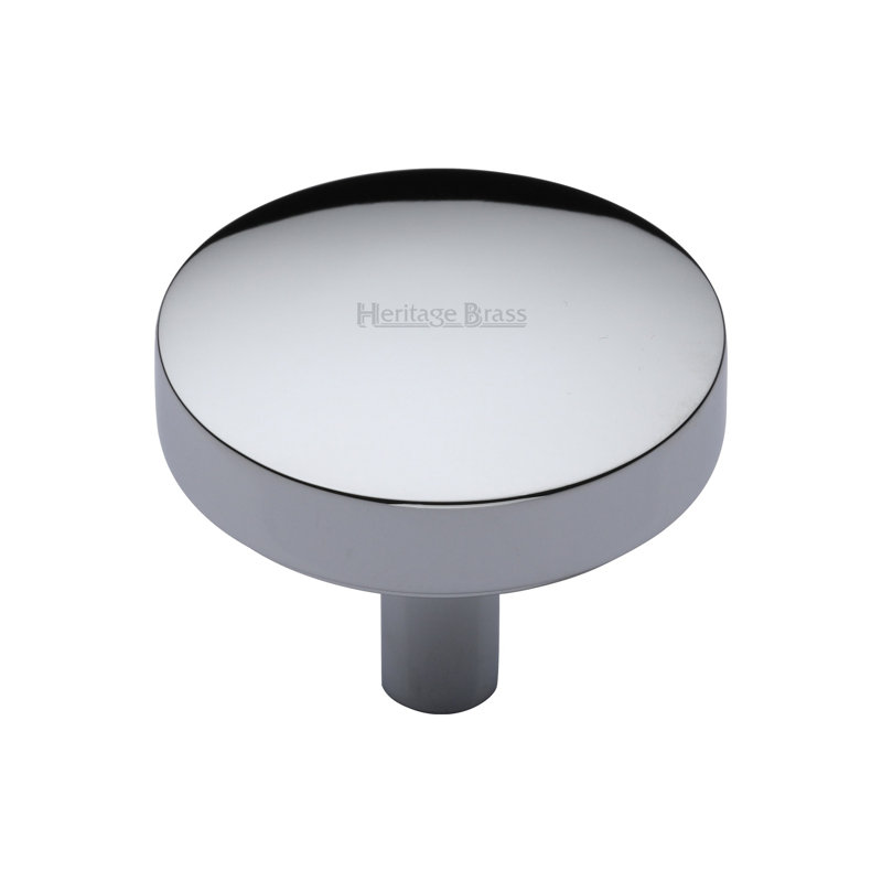 Heritage Brass Heritage Cabinet Knob Tayo Design, 3.2cm H x 3.8cm W x 3.8cm D, Polished Chrome