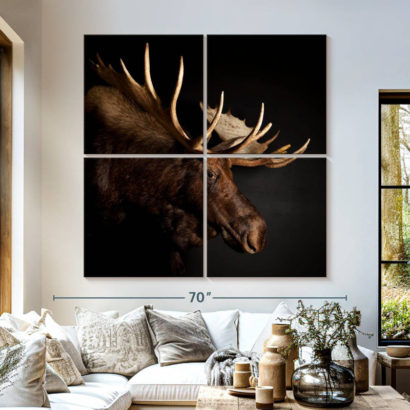 Brampt Antlered Moose, 57" H x 57" W