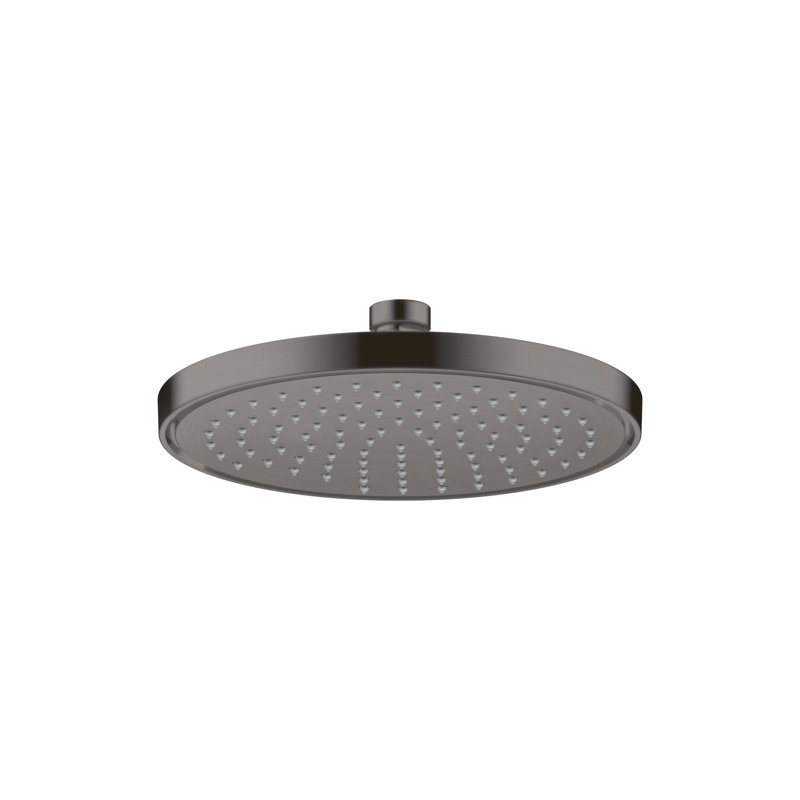Rain Fixed Shower Head, Brushed Black Chrome