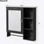 Armoire de rangement murale de salle de bain, armoires à pharmacie avec grande porte miroir-480185503