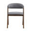 Ensemble de 2 chaises d'appoint en noyer à finition noyer