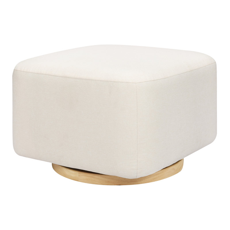 Kiwi Gliding Ottoman, Cream Polyester Blend, Natural