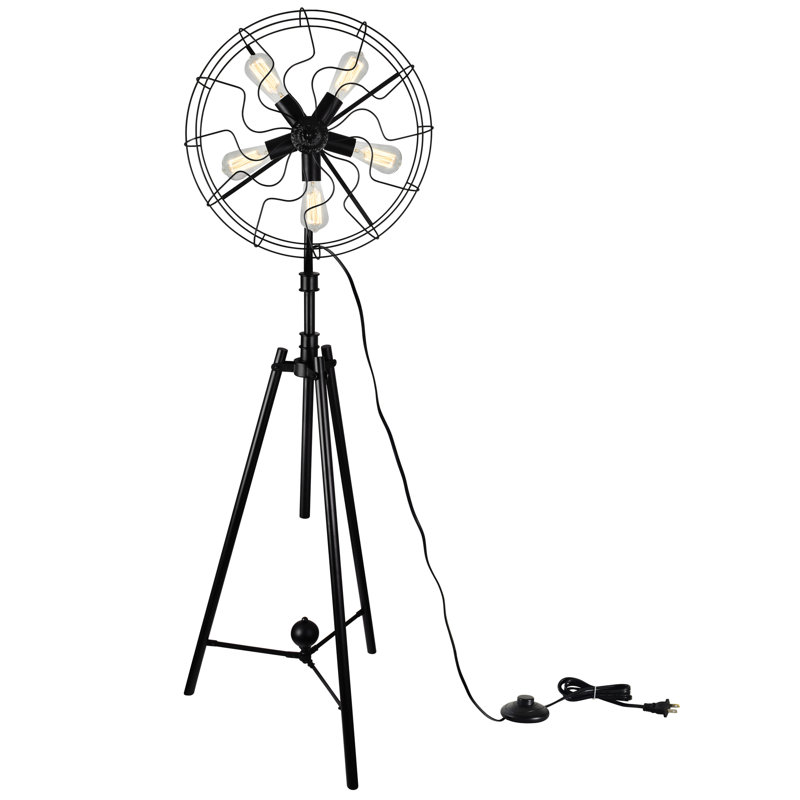 Ensemble de lampe trépied 68 po Timmons, Noir