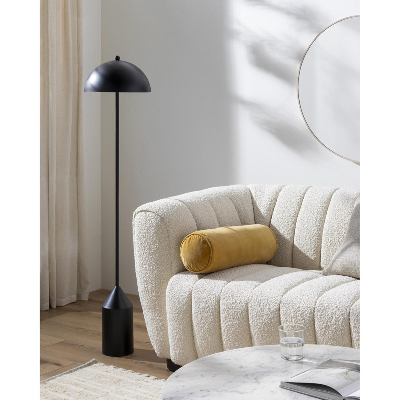 Lampe sur pied 59 po Jemma, Noir, Noir