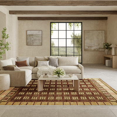 Tapis d'intérieur rouille Marilo